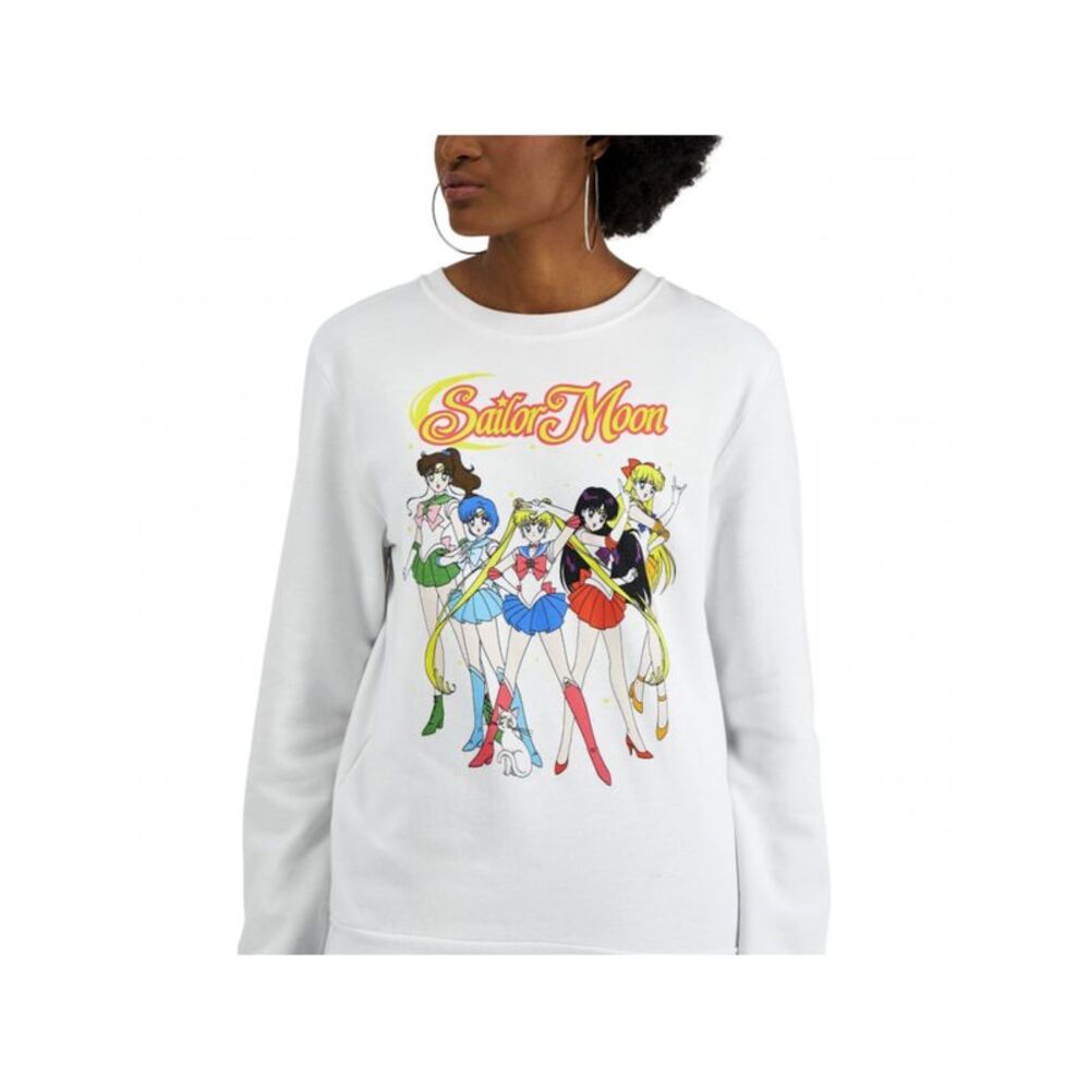 HYBRID APPAREL Womens White Stretch Graphic Sweatshirt M